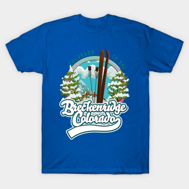 Breckenridge, Colorado Vintage ski logo T-Shirt by nickemporium1